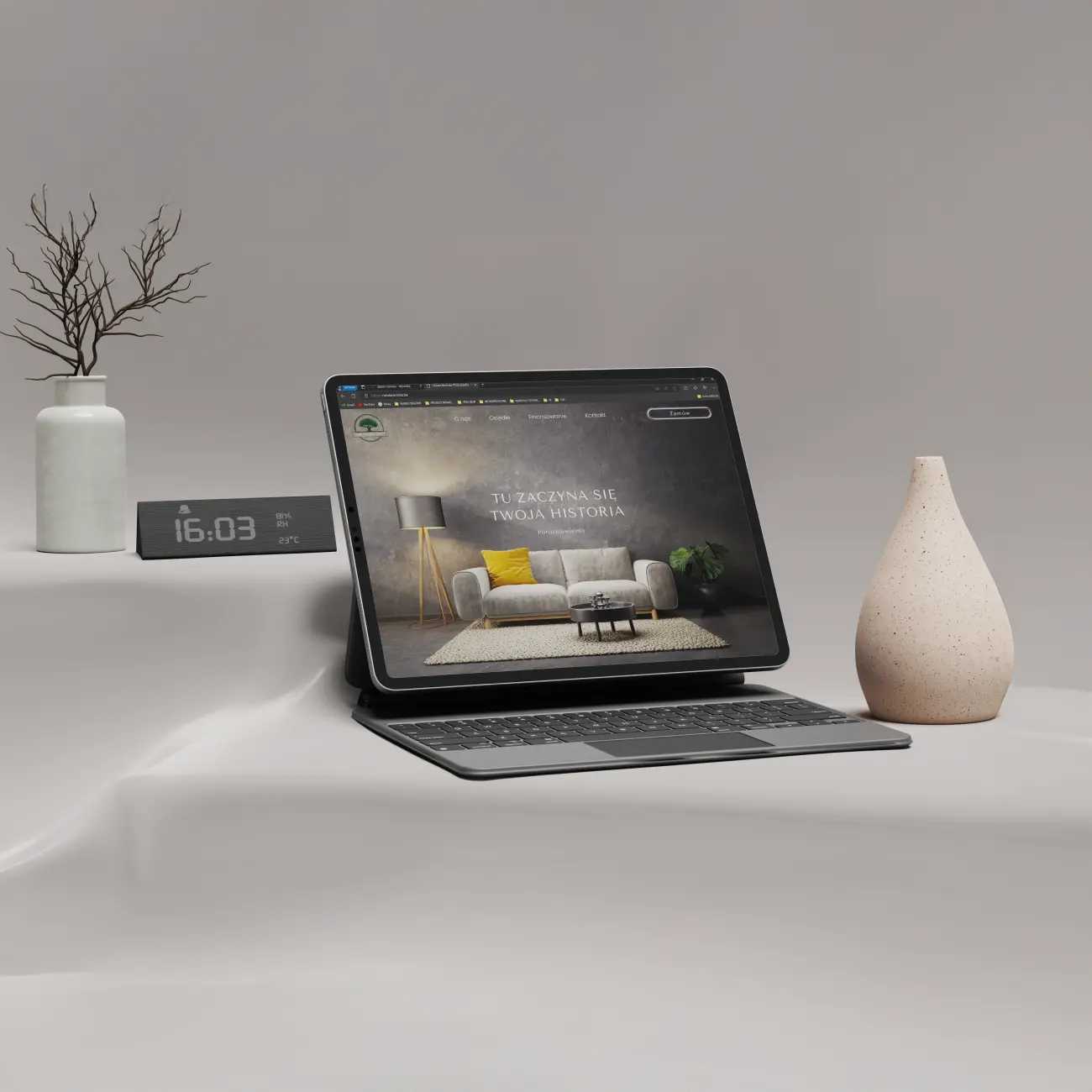 mockup strony internetowej inwestycji
